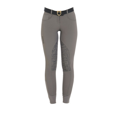 Pantalon femme avec grip genou en tissu technique Xeni Equestro Gris