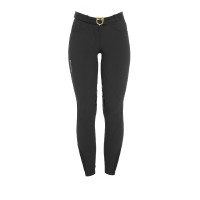 Pantalon femme avec grip genou en tissu technique Clio Equestro Noir
