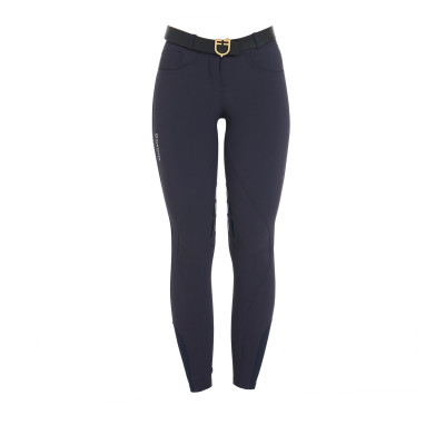 Pantalon femme avec grip genou en tissu technique Clio Equestro Marine