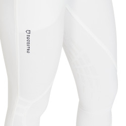 Pantalon femme avec grip genou en tissu technique Clio Equestro Blanc