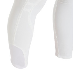 Pantalon femme avec grip genou en tissu technique Clio Equestro Blanc