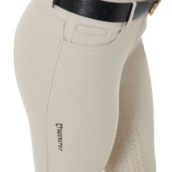 Pantalon femme avec grip intégral Aria en tissu technique Equestro Oxford tan Rose