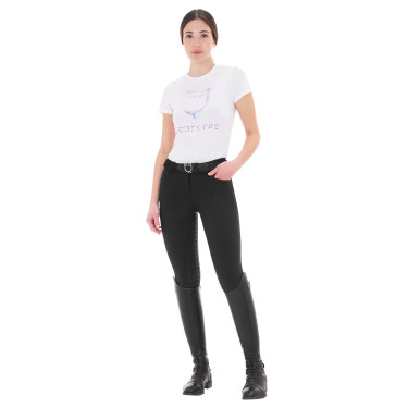 Pantalon femme avec grip intégral Aria en tissu technique Equestro Pantalon femme avec grip intégral Aria en tissu technique Equestro