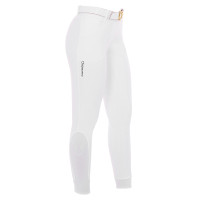Pantalon femme avec grip intégral Aria en tissu technique Equestro Blanc