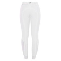 Pantalon femme avec grip intégral Aria en tissu technique Equestro Blanc