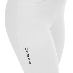 Pantalon femme avec grip intégral Aria en tissu technique Equestro Blanc