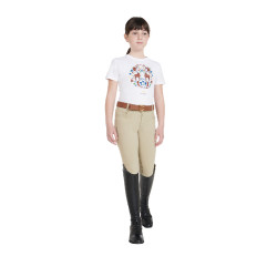Pantalon enfant en tissu technique Equestro Encens Beige