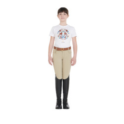 Pantalon enfant en tissu technique Equestro Encens Beige