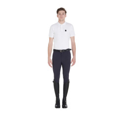 Pantalon avec grip genou homme en tissu technique Equestro Marine Bleu marine Pantalon avec grip genou homme en tissu technique Equestro Marine Bleu marine