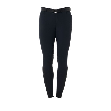 Pantalon avec grip complet homme en tissu technique Equestro Noir Pantalon avec grip complet homme en tissu technique Equestro Noir