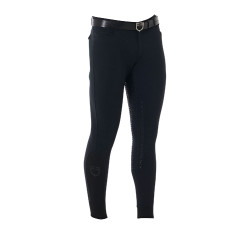 Pantalon avec grip complet homme en tissu technique Equestro Noir Pantalon avec grip complet homme en tissu technique Equestro Noir