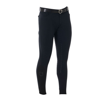Pantalon avec grip complet homme en tissu technique Equestro Noir Pantalon avec grip complet homme en tissu technique Equestro Noir
