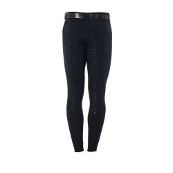 Pantalon avec grip complet homme en tissu technique Equestro Noir Pantalon avec grip complet homme en tissu technique Equestro Noir