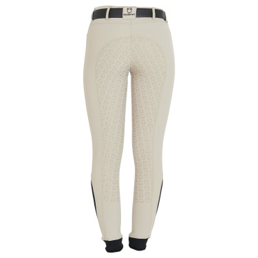 Pantalon ajusté femme avec grip complet Aria Equestro Dollar sable Blanc