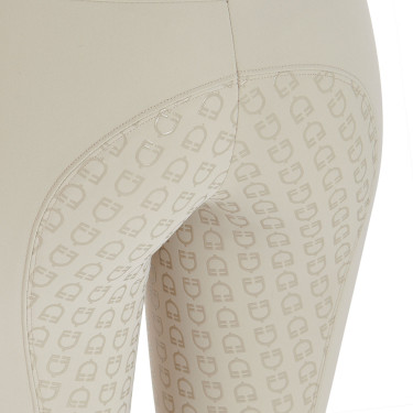 Pantalon ajusté femme avec grip complet Aria Equestro Dollar sable Blanc