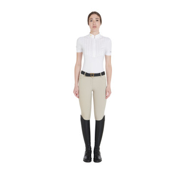Pantalon ajusté femme avec grip complet Aria Equestro Dollar sable Blanc
