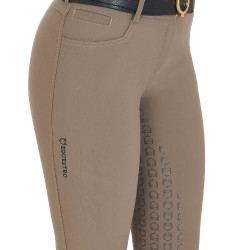 Pantalon ajusté femme avec grip complet Aria Equestro Walnut Marron