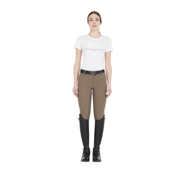 Pantalon ajusté femme avec grip complet Aria Equestro Walnut Marron