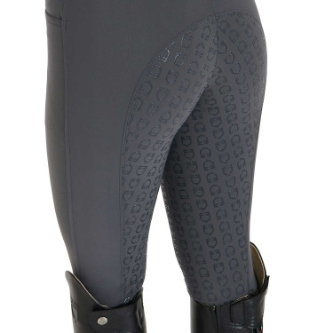 Pantalon ajusté femme avec grip complet Aria Equestro Asphalte Gris