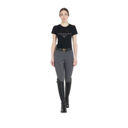 Pantalon ajusté femme avec grip complet Aria Equestro Asphalte Gris