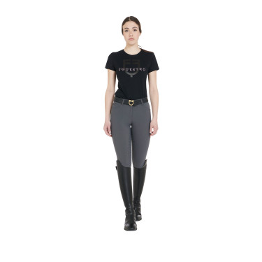 Pantalon ajusté femme avec grip complet Aria Equestro Asphalte Gris
