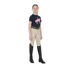 Pantalon ajusté enfant Amani Equestro Tidal foam Beige