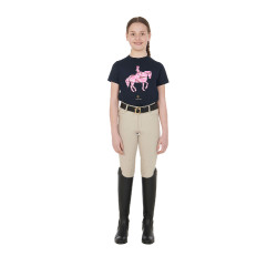 Pantalon ajusté enfant Amani Equestro Tidal foam Beige