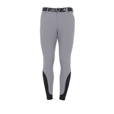 Pantalon ajusté avec grip homme avec logo Caspar Equestro Gris givre