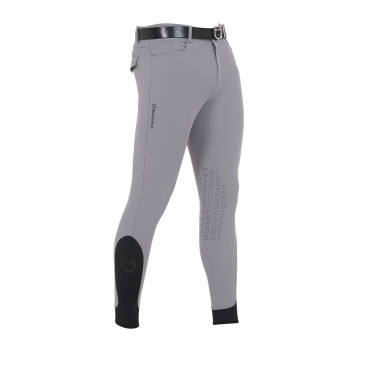 Pantalon ajusté avec grip homme avec logo Caspar Equestro Gris givre