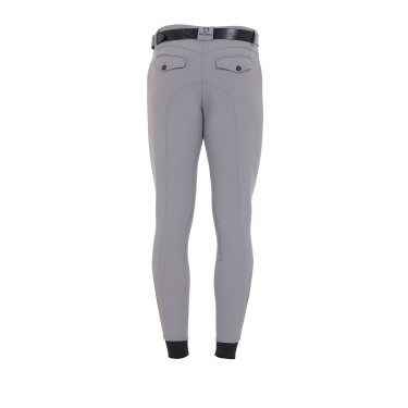 Pantalon ajusté avec grip homme avec logo Caspar Equestro Gris givre