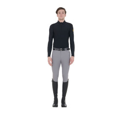 Pantalon ajusté avec grip homme avec logo Caspar Equestro Gris givre