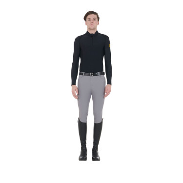 Pantalon ajusté avec grip homme avec logo Caspar Equestro Gris givre