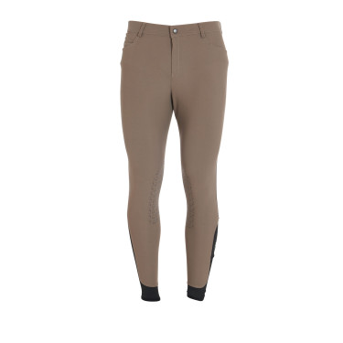 Pantalon ajusté avec grip homme avec logo Caspar Equestro Walnut Marron