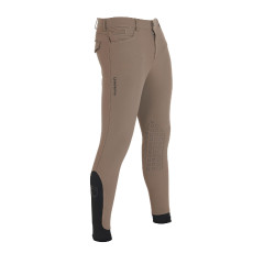 Pantalon ajusté avec grip homme avec logo Caspar Equestro Walnut Marron