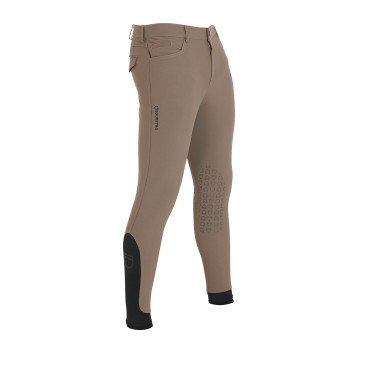 Pantalon ajusté avec grip homme avec logo Caspar Equestro Walnut Marron