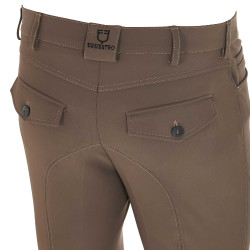 Pantalon ajusté avec grip homme avec logo Caspar Equestro Walnut Marron
