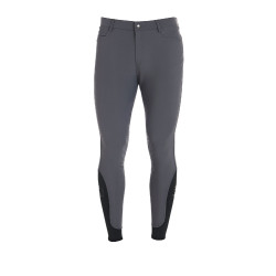 Pantalon ajusté avec grip homme avec logo Caspar Equestro Asphalte Gris