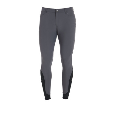 Pantalon ajusté avec grip homme avec logo Caspar Equestro Asphalte Gris