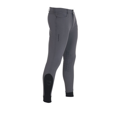 Pantalon ajusté avec grip homme avec logo Caspar Equestro Asphalte Gris