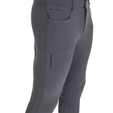 Pantalon ajusté avec grip homme avec logo Caspar Equestro Asphalte Gris
