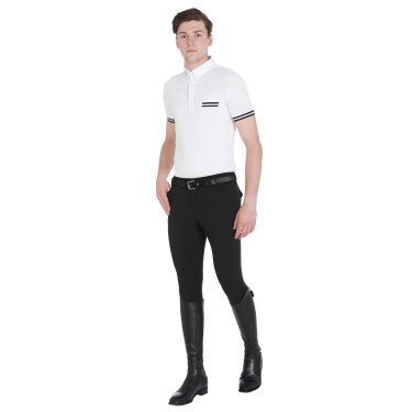 Pantalon ajusté avec grip homme avec logo Caspar Equestro Noir