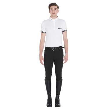 Pantalon ajusté avec grip homme avec logo Caspar Equestro Noir
