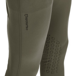 Pantalon ajusté avec grip homme avec logo Caspar Equestro Vert militaire Bleu