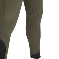 Pantalon ajusté avec grip homme avec logo Caspar Equestro Vert militaire Bleu
