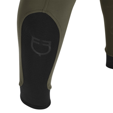 Pantalon ajusté avec grip homme avec logo Caspar Equestro Vert militaire Bleu