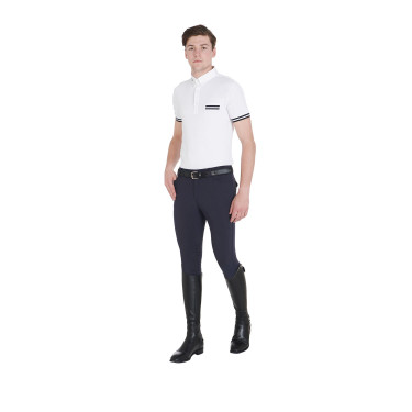 Pantalon ajusté avec grip homme avec logo Caspar Equestro Marine Bleu marine
