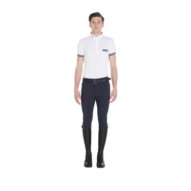Pantalon ajusté avec grip homme avec logo Caspar Equestro Marine Bleu marine