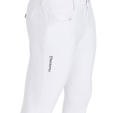 Pantalon ajusté avec grip homme avec logo Caspar Equestro Blanc