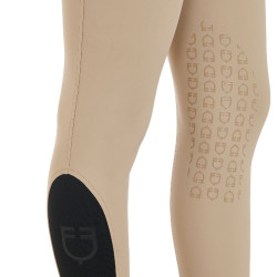 Pantalon ajusté avec grip femme avec logo Zenda Equestro Encens Beige