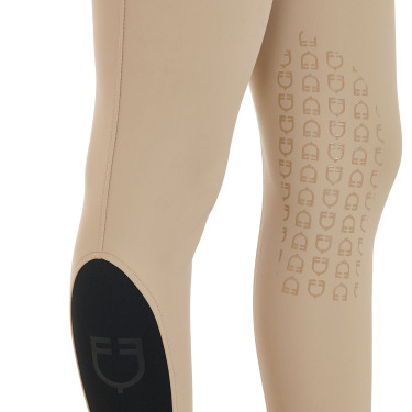 Pantalon ajusté avec grip femme avec logo Zenda Equestro Encens Beige